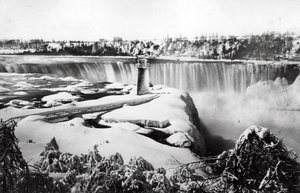 Niagara Falls in de sneeuw, ca. 1850-70 door Francis Frith